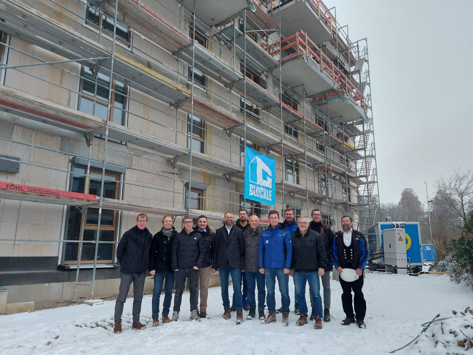 Richtfest für den Neubau eines Pflegestifts und Seniorenwohnens in Backnang